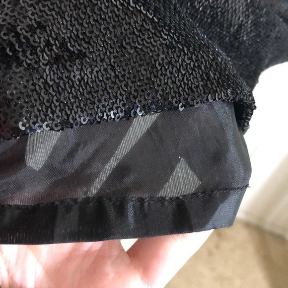Sequined Black Mini Skirt - Picture 3 of 6